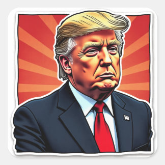 Trump square sticker