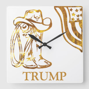 TRUMP  SQUARE WALL CLOCK
