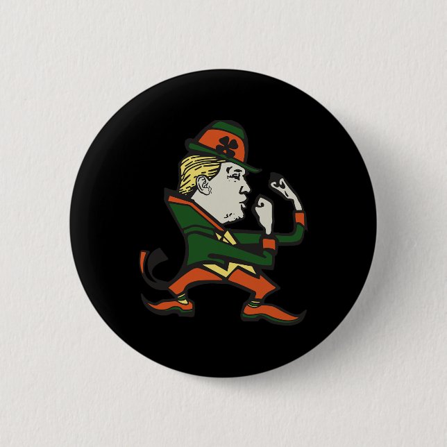 Trump St. Paddy's Funny Trump St Patrick's Day  6 Cm Round Badge (Front)