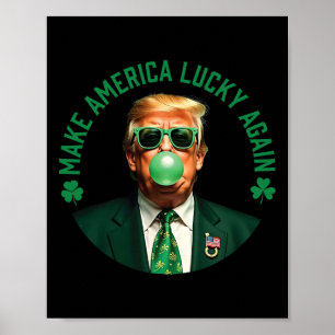 Trump St Patrick's Day Shamrock For Men Women Poster