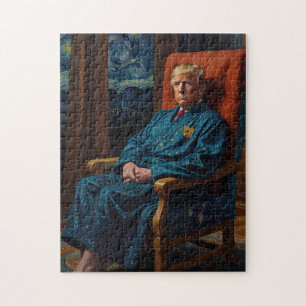 Trump Starry Night MAGA Puzzle - Political Art 