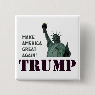 Trump-Statue of Liberty 15 Cm Square Badge