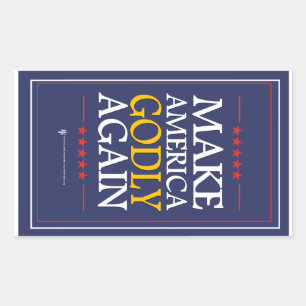 Trump - Sticker: Make America Godly Again Rectangular Sticker
