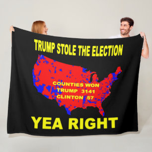 TRUMP STOLE THE ELECTION FLEECE BLANKET