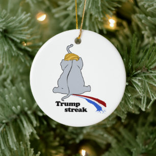 Trump Streak --- Anti-Trump Design - - Political - Ceramic Ornament