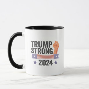 Trump Strong 2024 Patriotic American Flag Election Mug