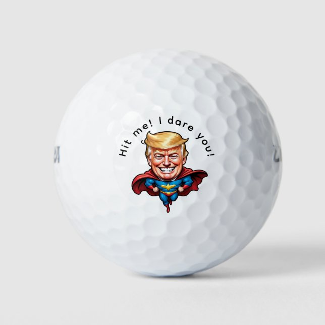 Trump Super Hero Personalise Golf Balls (Front)