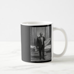Trump Surfing Cityscape Funny Donald With Surfboar Coffee Mug