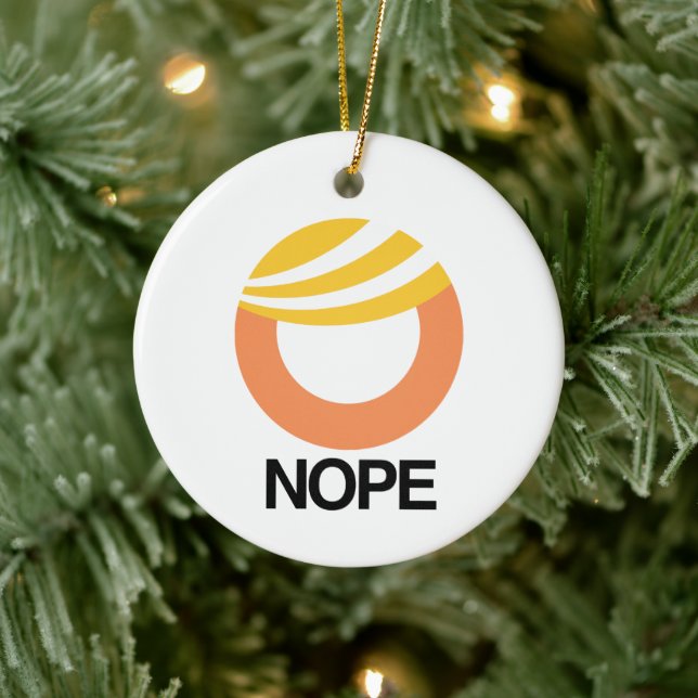 TRUMP SYMBOL - NOPE -- Anti-Trump Design - - Polit Ceramic Ornament (Tree)