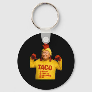 Trump Taco Trump Always Chickens Out  Key Ring