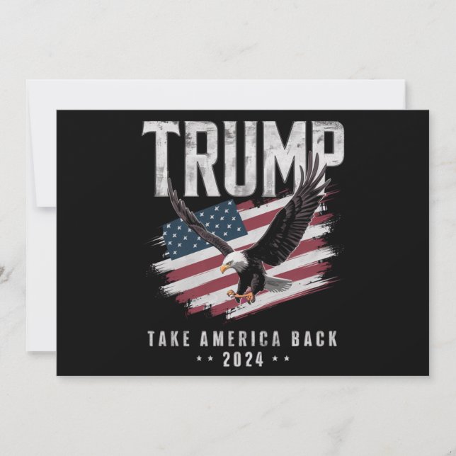 Trump Take America Back 2024 Election Vintage Invitation (Front)