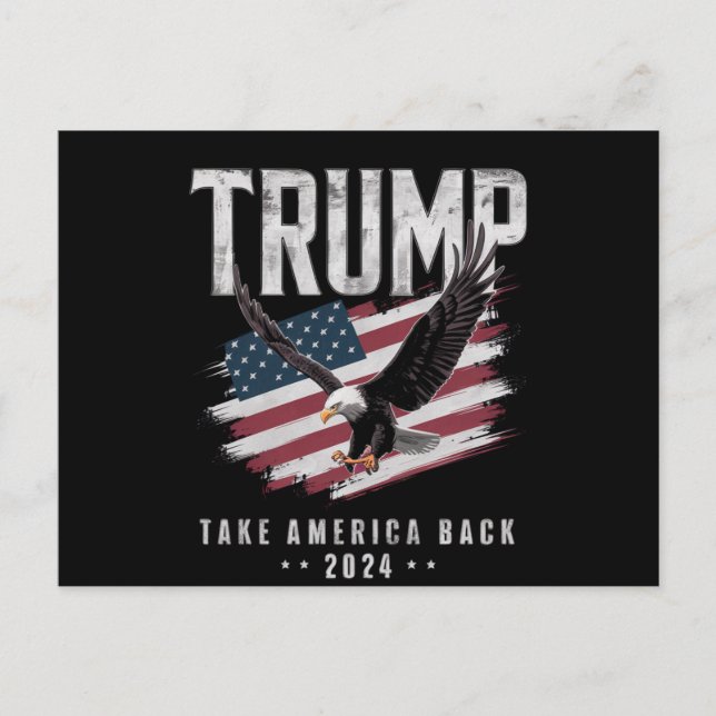 Trump Take America Back 2024 Election Vintage Postcard (Front)