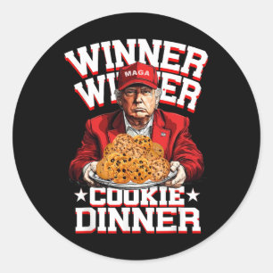Trump Take America Byck Funny Winner Winner Cookie Classic Round Sticker