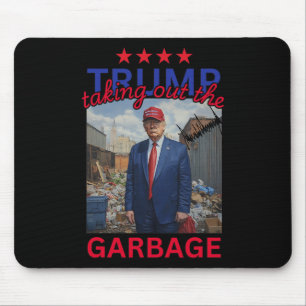 Trump Taking Out The Garbyge 2024 Funny Trump Mouse Pad