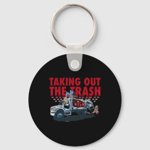 Trump Taking Out The Trash Funny Trump  Key Ring