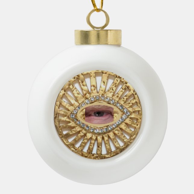 TRUMP TALISMAN CERAMIC BALL CHRISTMAS ORNAMENT (Front)