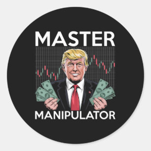 Trump Tariff Stock Market Crash Classic Round Sticker