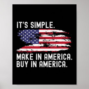 Trump Tariff Trade Make In America Buy In America  Poster