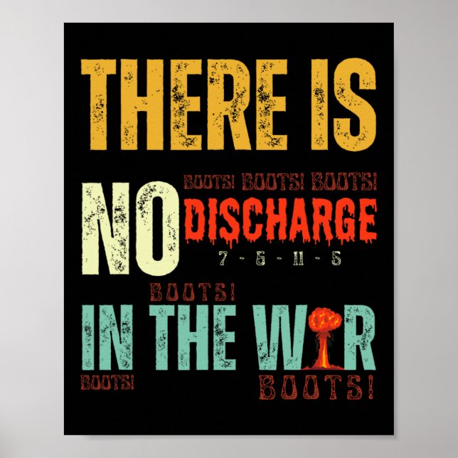 Trump Tariffs No Discharge In The War – Boots Boot Poster (Front)