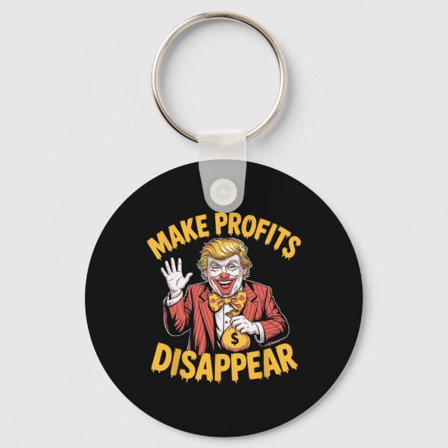 Trump Tariffs Recession Meme Make Profits Disappea Key Ring (Front)