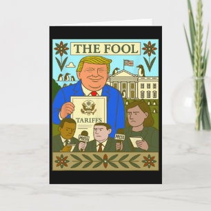 Trump Tarot Card The Fool Imposes Tariff On Pengui