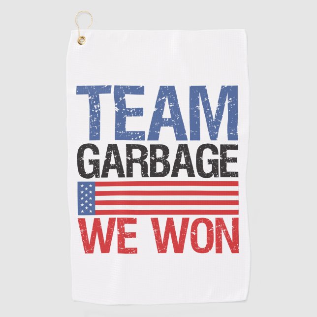 Trump - Team Garbage We Won Golf Towel (Front)