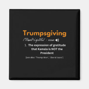 Trump Thanksgiving Family Turkey Trumpsgiving Defi Magnet