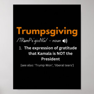 Trump Thanksgiving Family Turkey Trumpsgiving Defi Poster