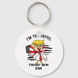 Trump Thanksgiving I'm Thankful Trump Won 1  Key Ring