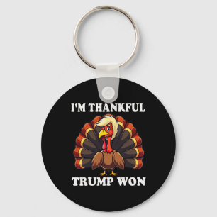 Trump Thanksgiving I'm Thankful Trump Won Autumn T Key Ring