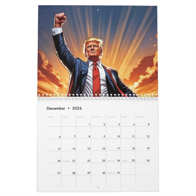 Trump the American Superhero Calendar"  Calendar (Dec 2026)