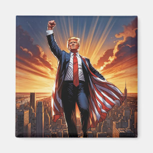 "Trump the American Superhero Magnet" Magnet