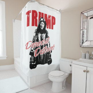 Trump the Democrat Destroyer Graphic Design Humour Shower Curtain