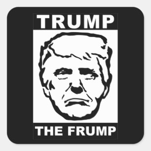 trump the frump square sticker