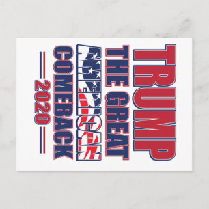 Trump - the Great America Comeback Trump 2020 Postcard