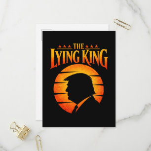 Trump The Lying King Sarcastic Humour Invitation Postcard