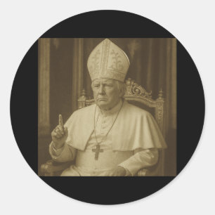 Trump The Pope Classic Round Sticker