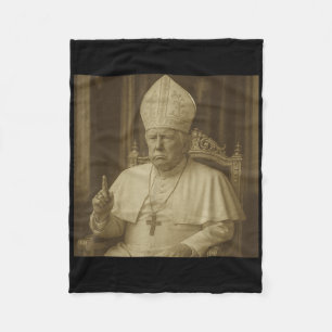Trump The Pope Fleece Blanket