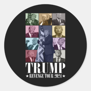 Trump The Revenge Tour 2024 Funny Classic Round Sticker