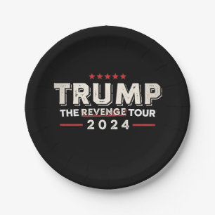Trump The Revenge Tour 2024 Vintage Paper Plate