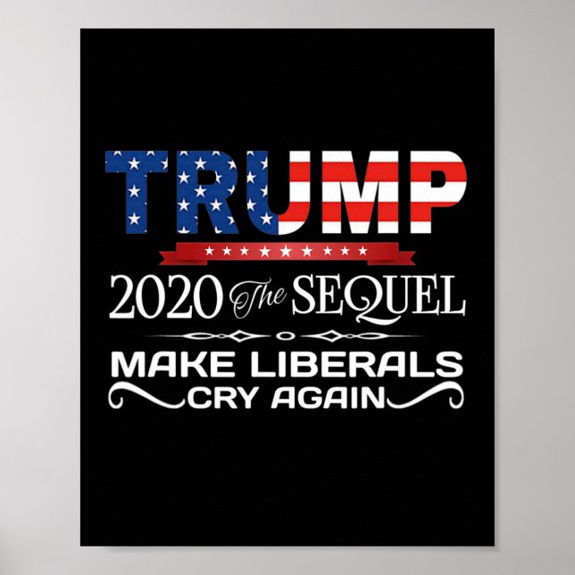 Trump The Sequel Make Liberals Cry Again Gift  Poster (Front)