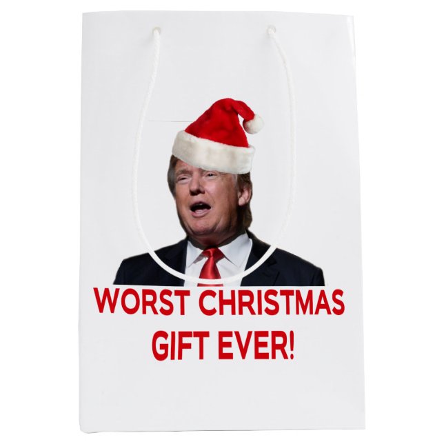 Trump, the worst Christmas gift ever! Medium Gift Bag (Front)