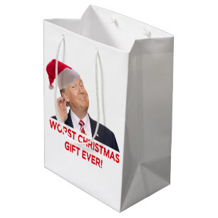 Trump, the worst Christmas gift ever! Medium Gift Bag