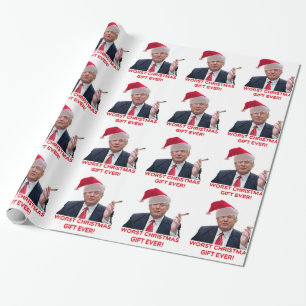 Trump, the worst Christmas gift ever! Wrapping Paper
