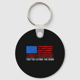 Trump They're Eating The Dogs Key Ring