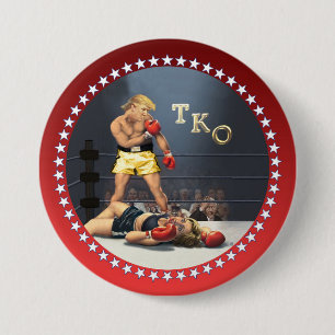 Trump TKO's Hillary 7.5 Cm Round Badge