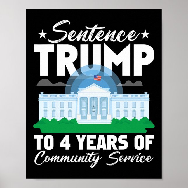 Trump To 4 Years Of Community Service 3  Poster (Front)