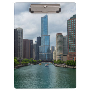 Trump Tower Chicago River Clipboard