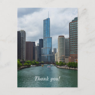 Trump Tower Chicago River Thank You Postcard