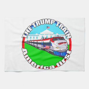 Trump Train America first Tea Towel